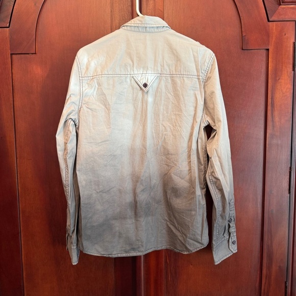 Mens Royal Premium Gradient Gray Roll-up sleeve Button-Up Shirt Size Medium - Picture 5 of 13